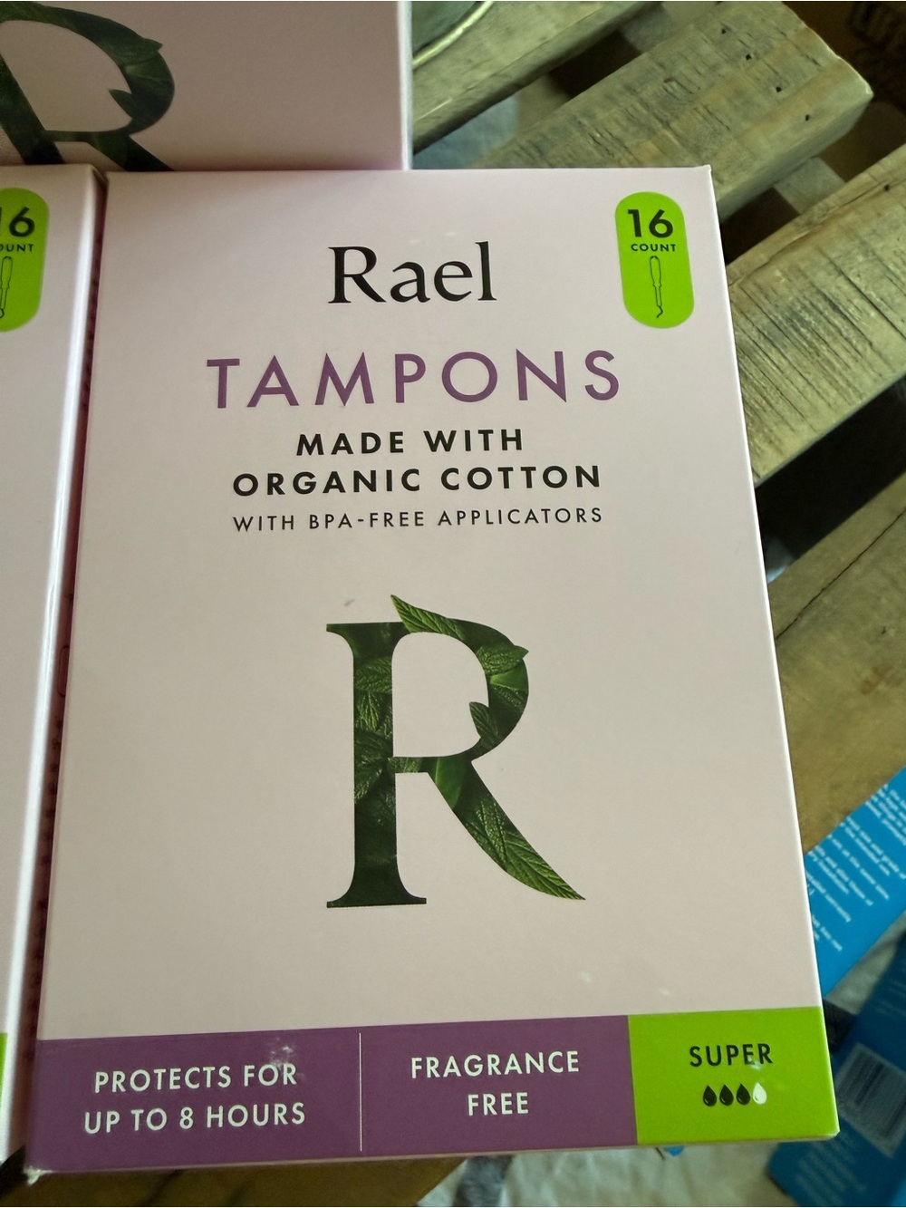 3- Rael Organic Cotton Tampons -  (16 Count) each box. - Picture 2 of 5